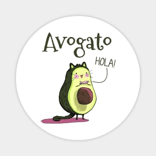 Avogato T-shirt Funny Avocado Cat Gift Magnet